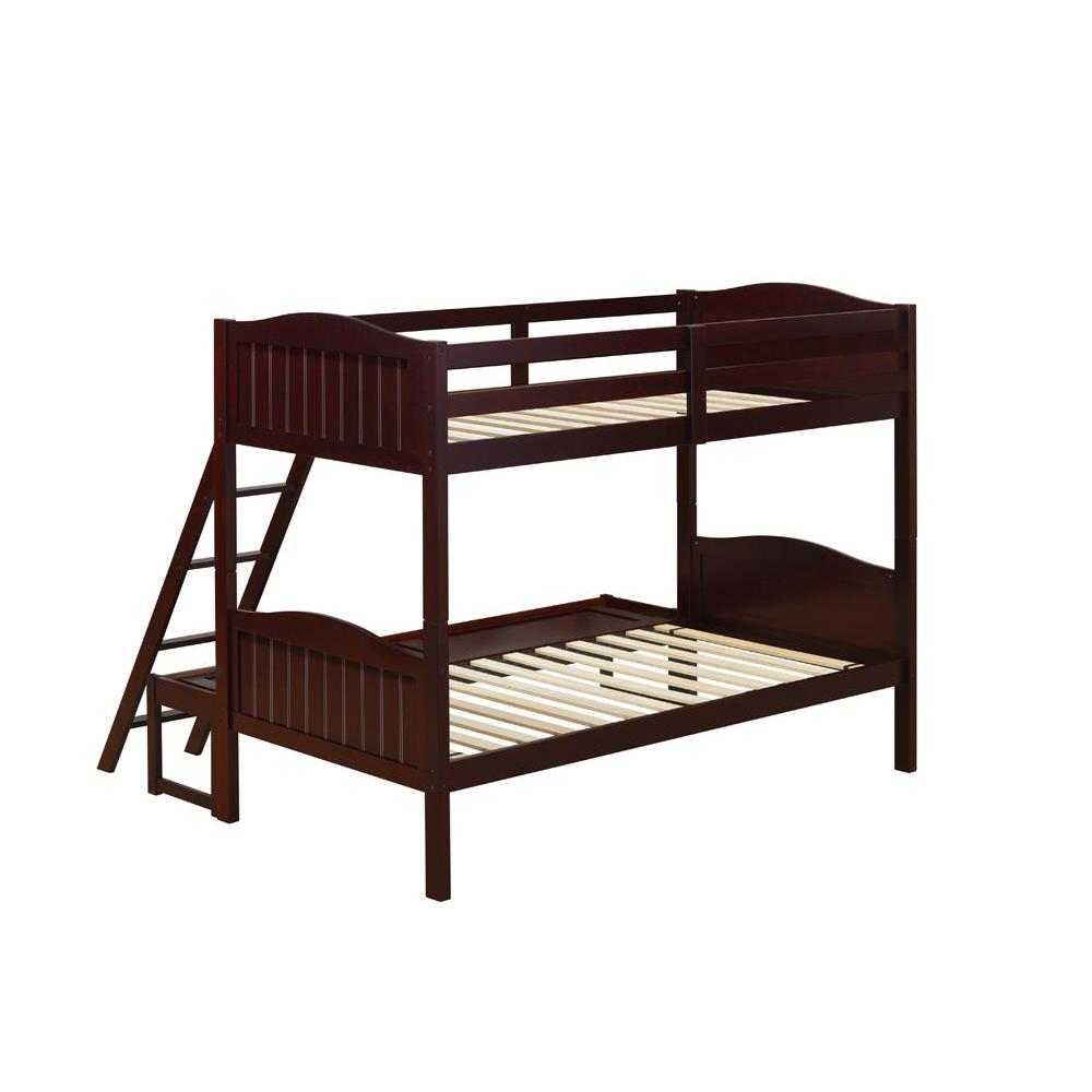 Littleton Twin/Full Bunk Bed With Ladder Espresso. Picture 3