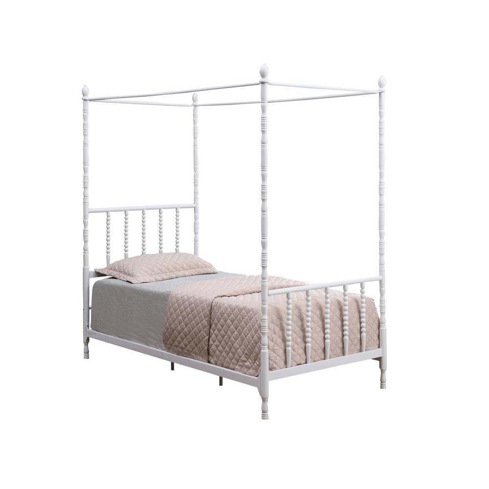 Betony Twin Canopy Bed White. Picture 2