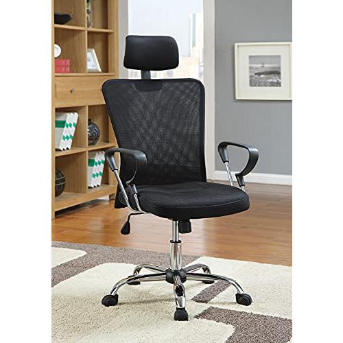 Stark Mesh Back Office Chair Black and Chrome. Picture 1