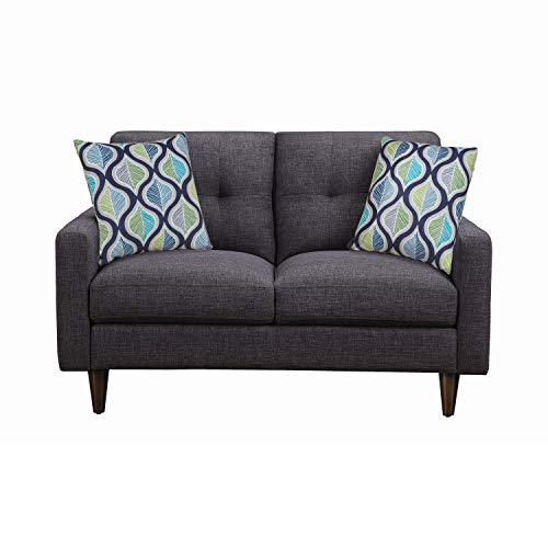Watsonville Tufted Back Loveseat Grey. Picture 2