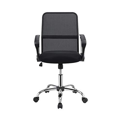 Gerta Office Chair with Mesh Backrest Black and Chrome. Picture 2