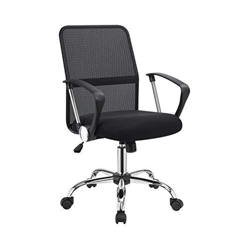 Gerta Office Chair with Mesh Backrest Black and Chrome. Picture 1
