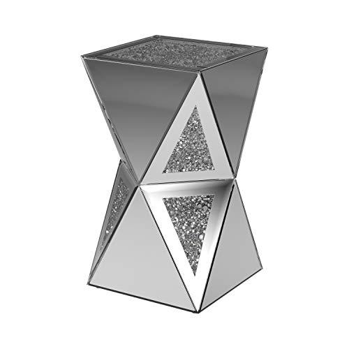 Matheo Geometric Side Table Silver. Picture 1