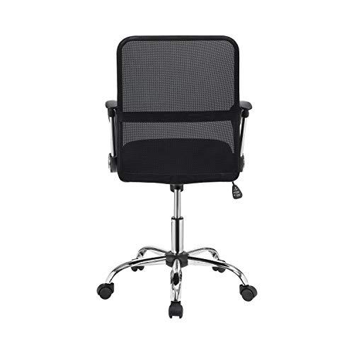 Gerta Office Chair with Mesh Backrest Black and Chrome. Picture 5