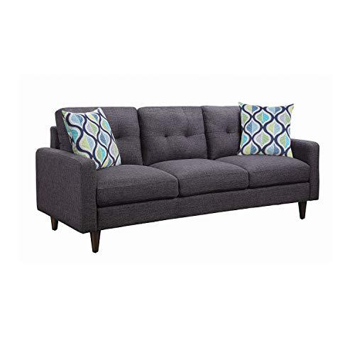 Watsonville Tufted Back Sofa Grey. Picture 1