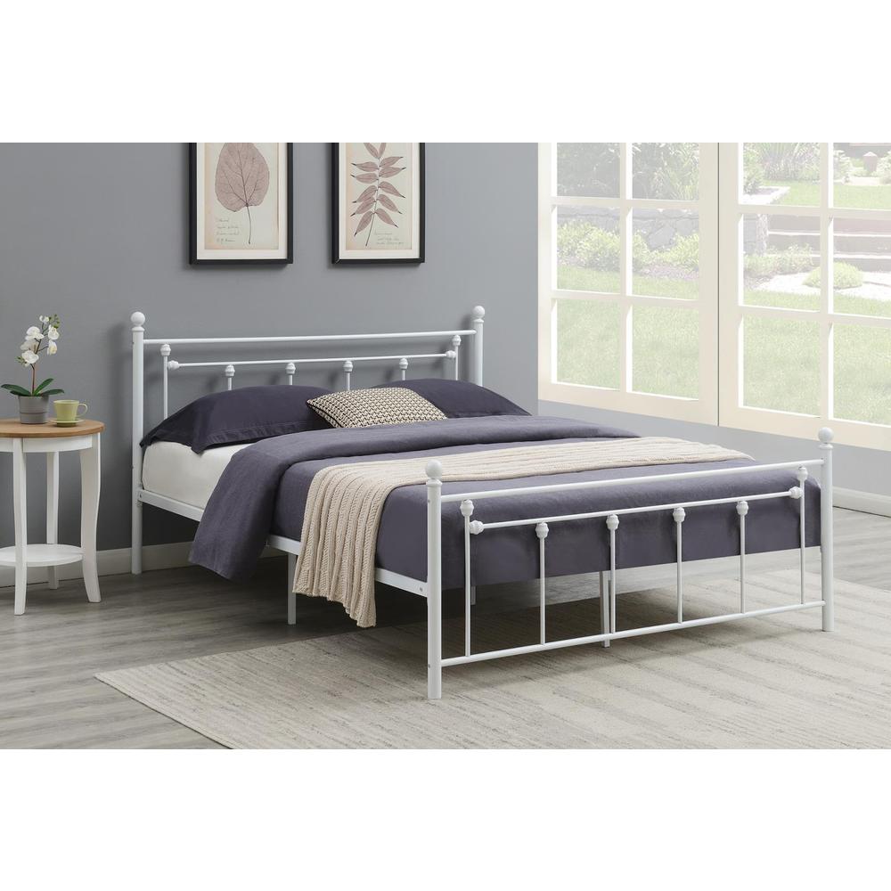 Canon Metal Slatted Headboard Platform Bed. Picture 1