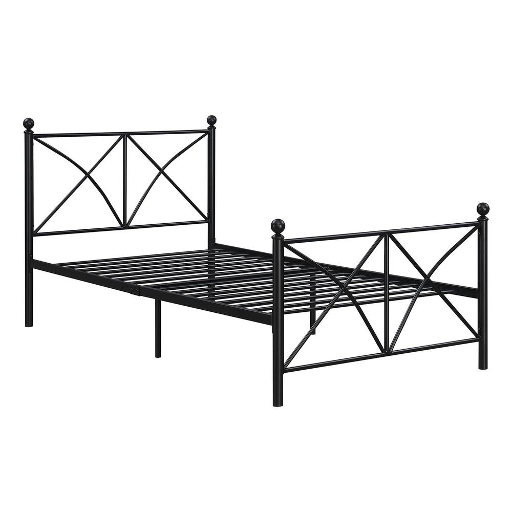 Hart Twin Platform Bed Black. Picture 3