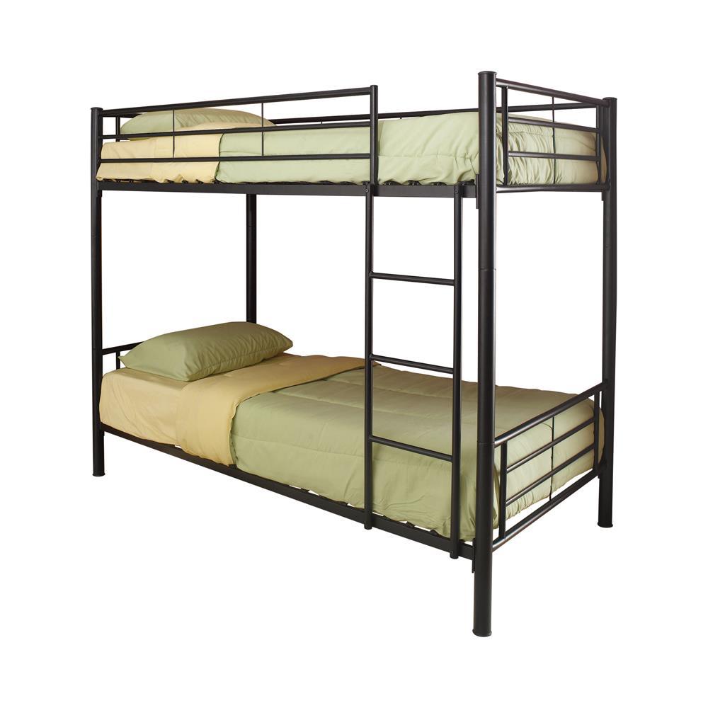 Hayward Twin Over Twin Bunk Bed Black. Picture 2