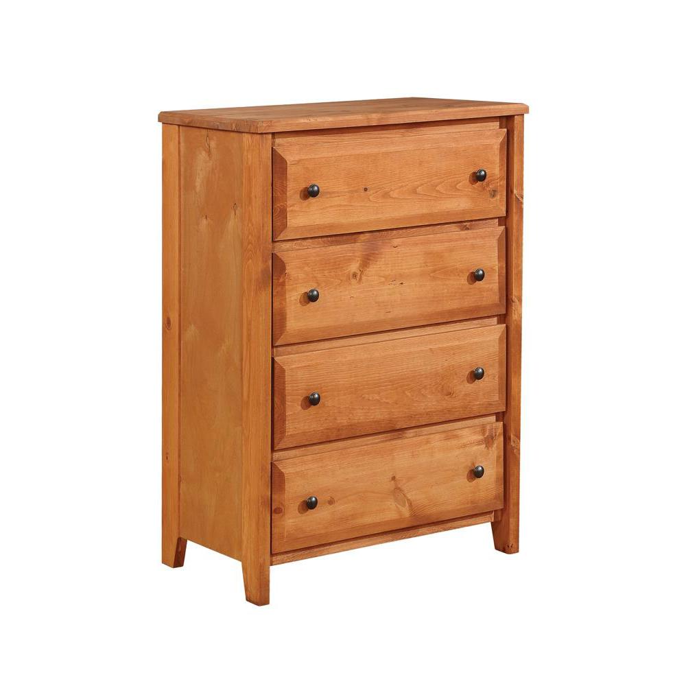 Wrangle Hill 4-drawer Chest Amber Wash. Picture 2