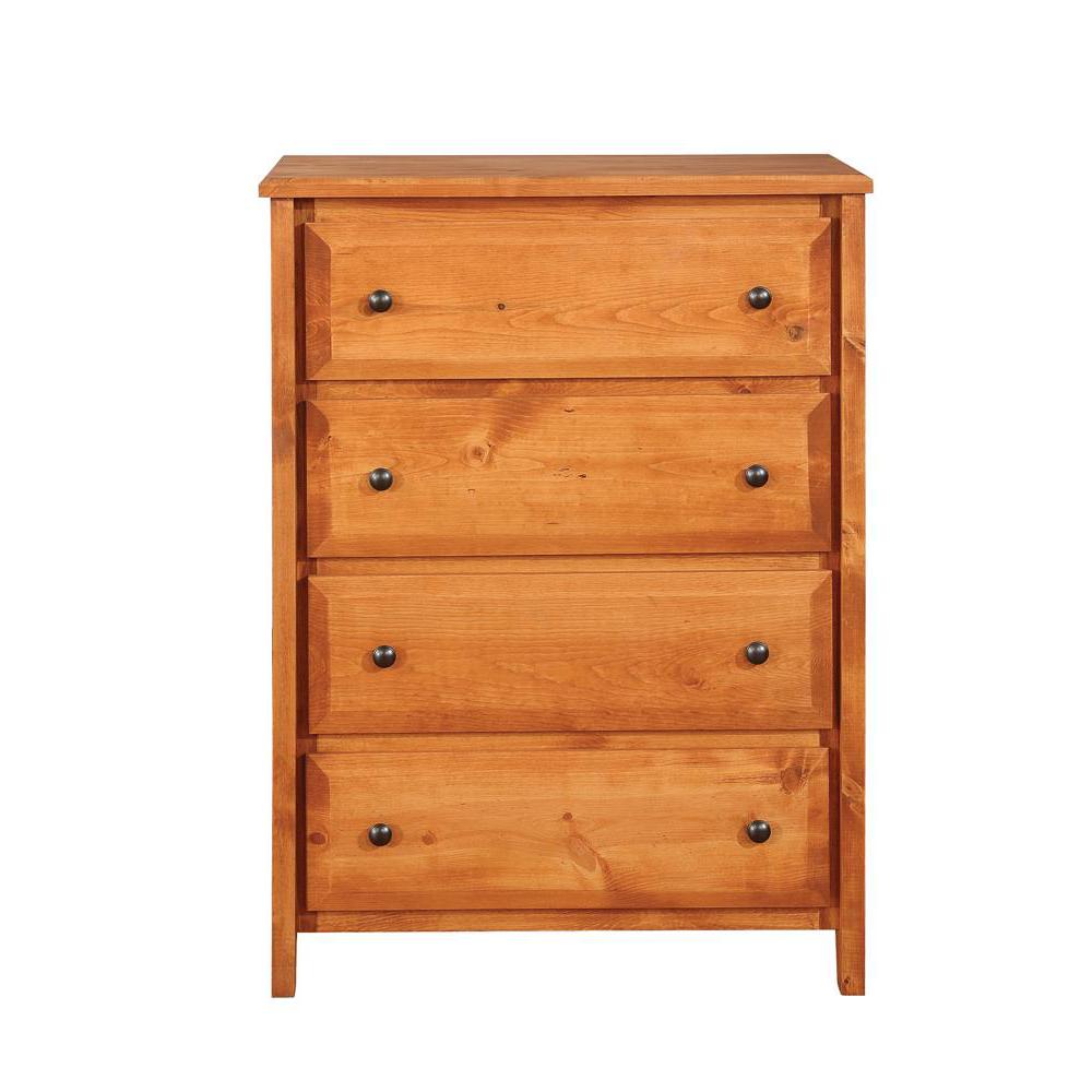 Wrangle Hill 4-drawer Chest Amber Wash. Picture 4