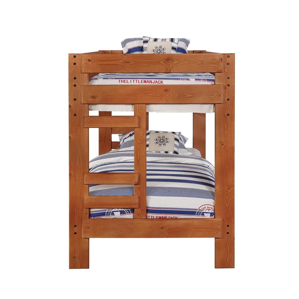 Wrangle Hill Twin Over Twin Bunk Bed Amber Wash. Picture 4