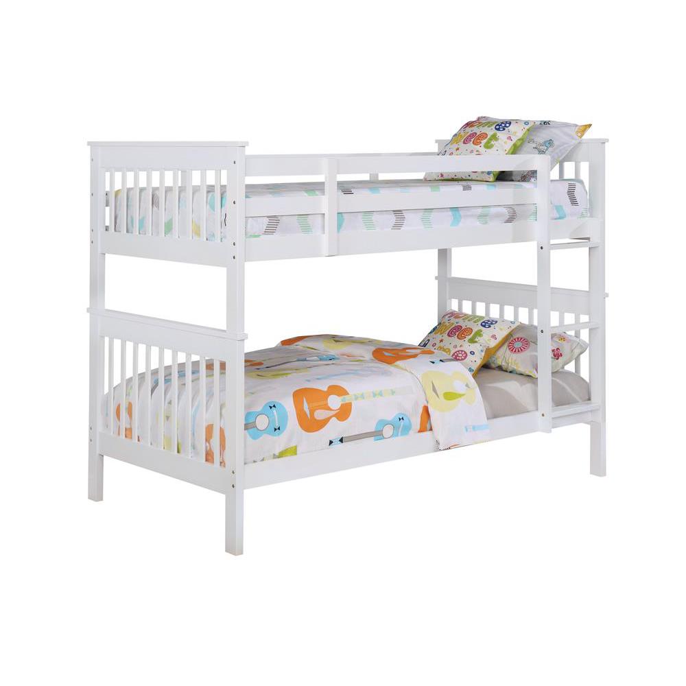 Chapman Twin Over Twin Bunk Bed White. Picture 1