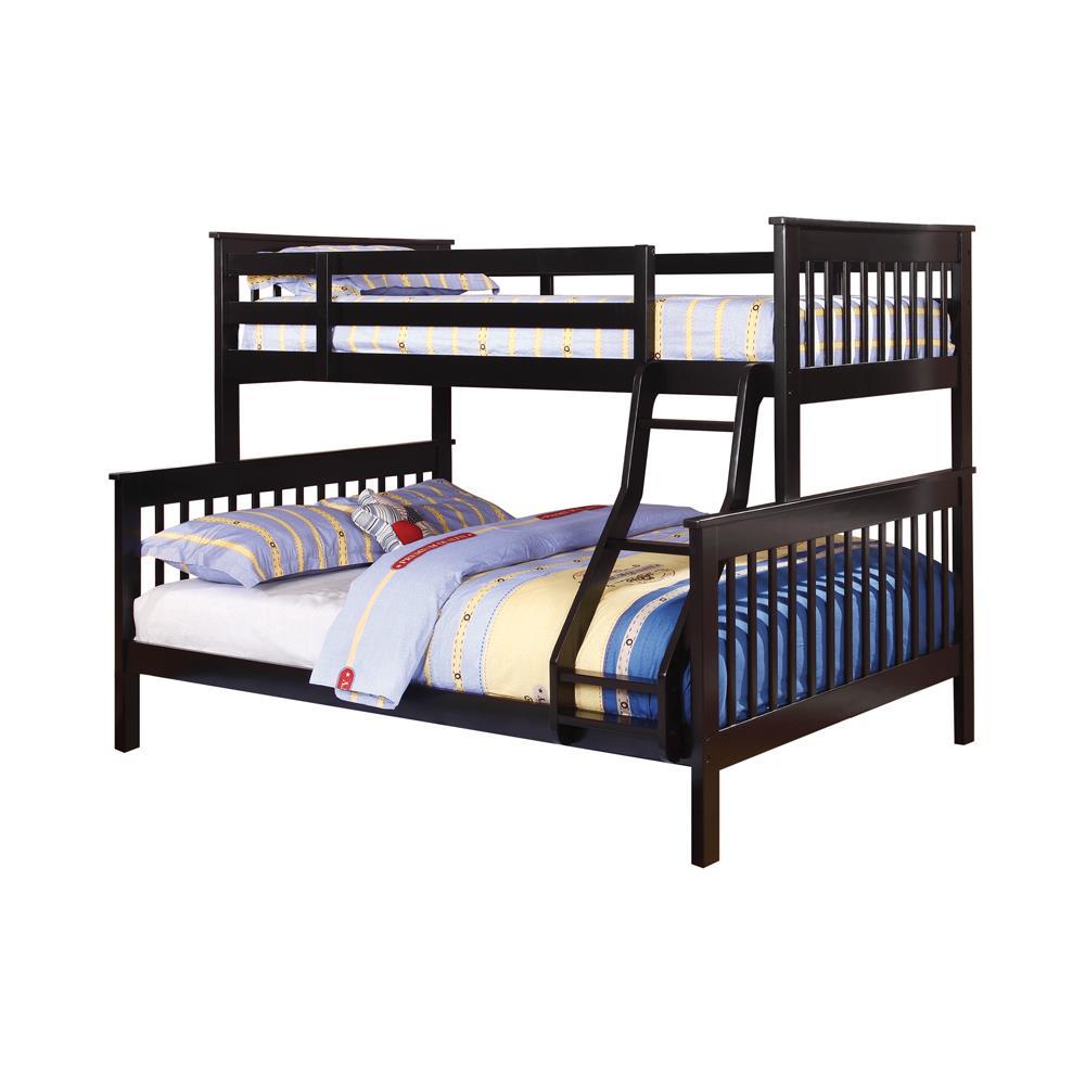 Chapman Twin Over Full Bunk Bed Black. Picture 1