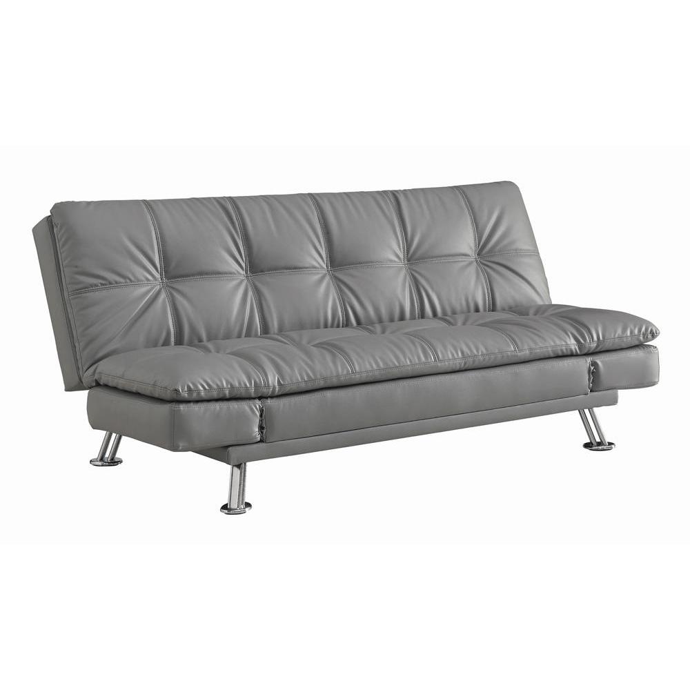 Dilleston Tufted Back Upholstered Sofa Bed Grey. Picture 2