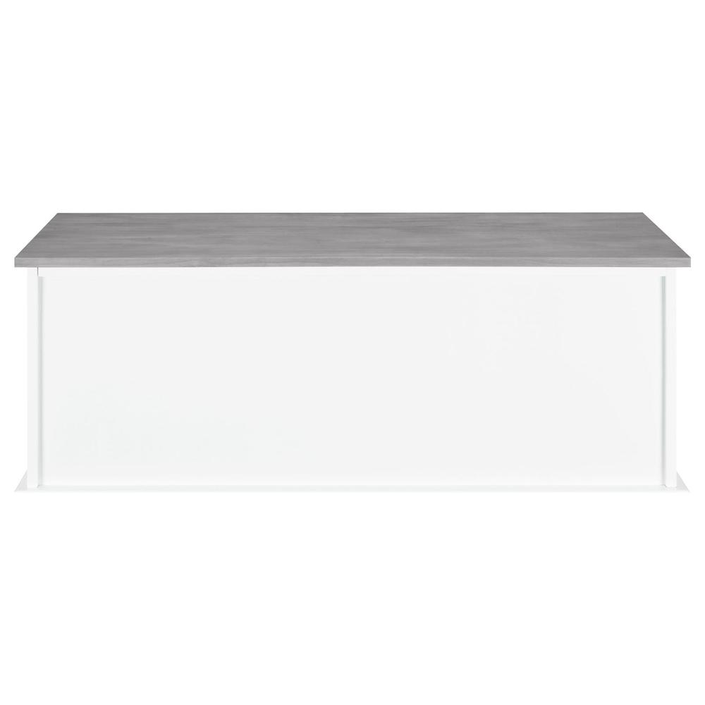 Alma 3-drawer Storage Bench White and Weathered Grey. Picture 5