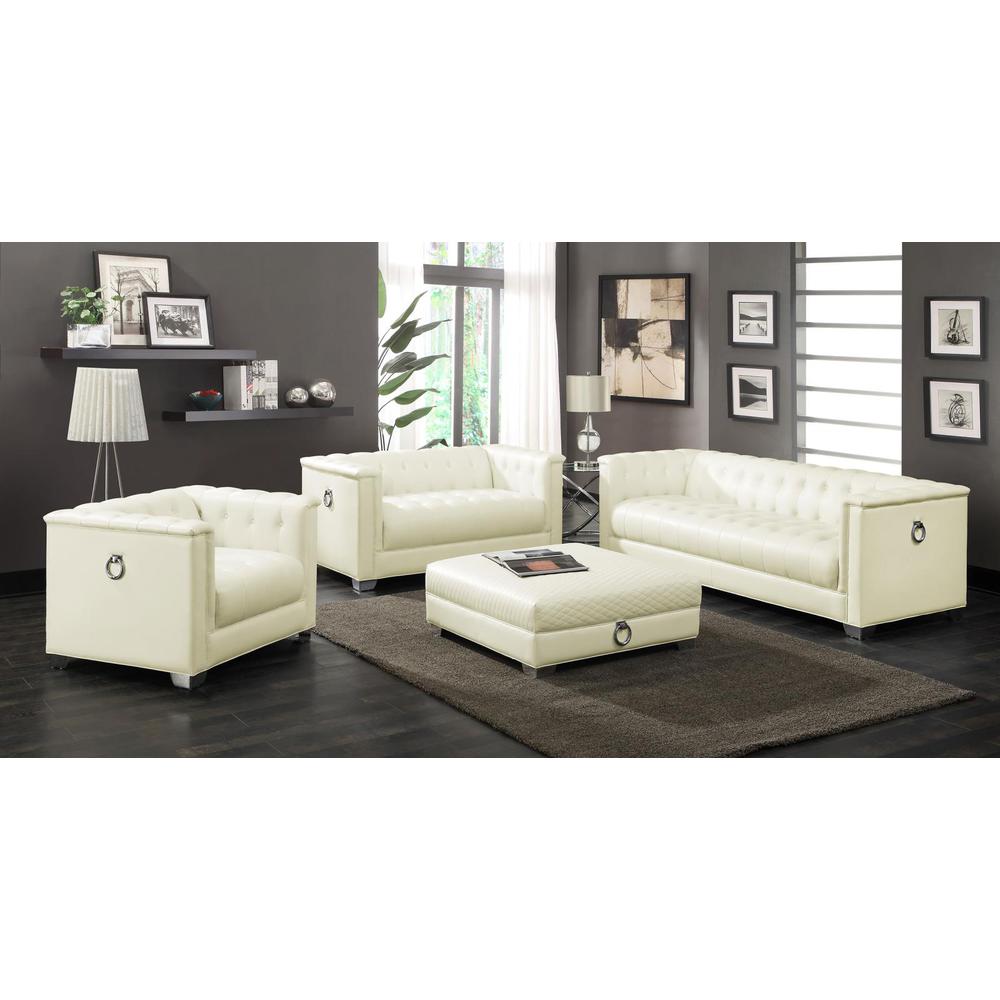 Chaviano 4-piece Upholstered Tufted Sofa Set Pearl White. Picture 15