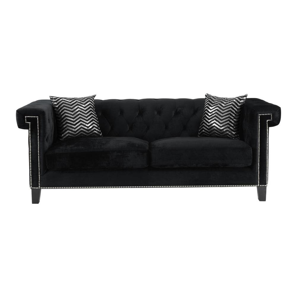 Reventlow Tufted Sofa Black. Picture 2