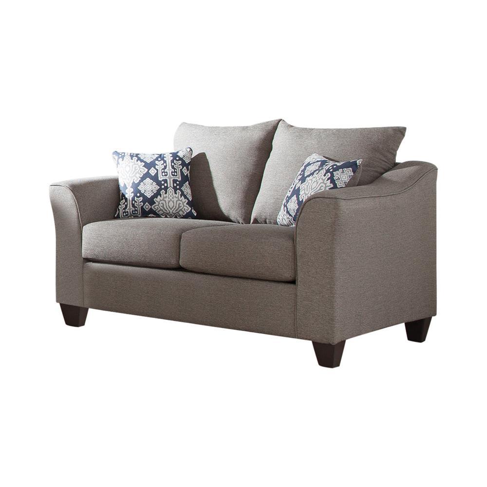 Salizar Flared Arm Loveseat Grey. Picture 2
