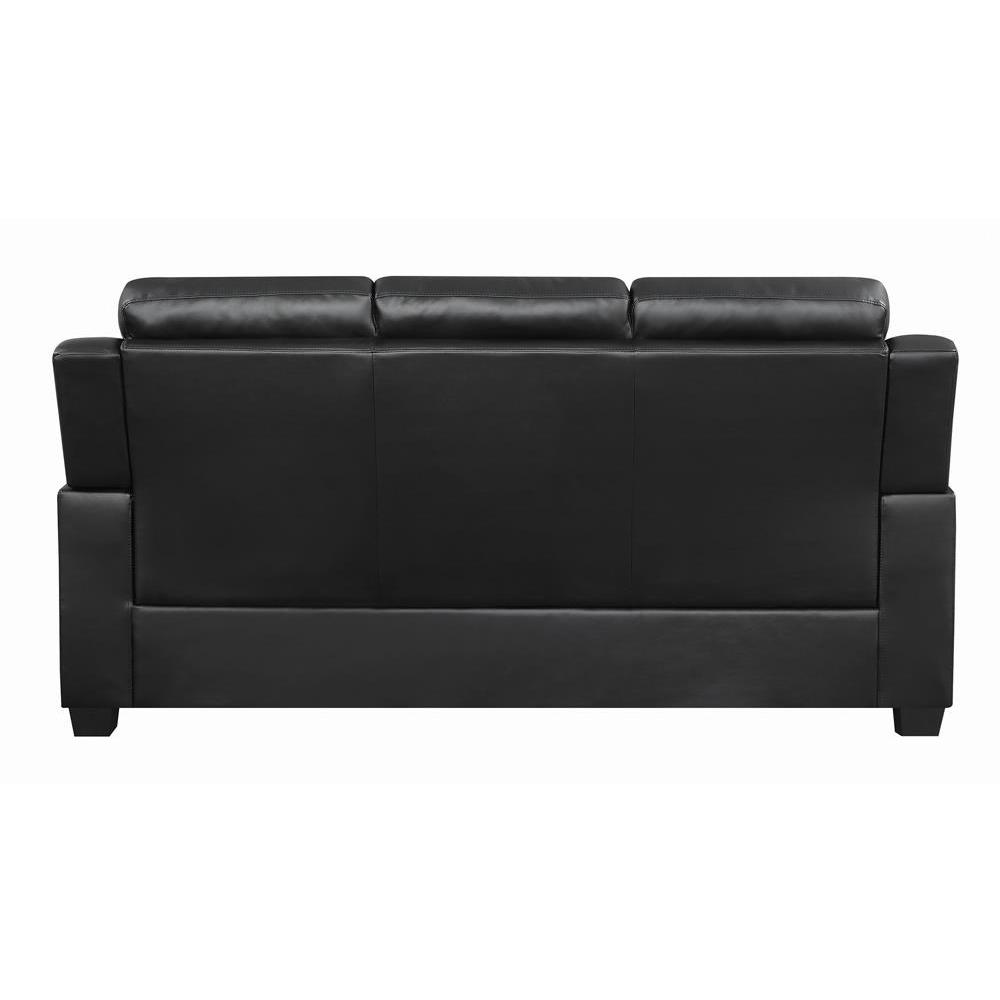 Finley Tufted Upholstered Sofa Black. Picture 6