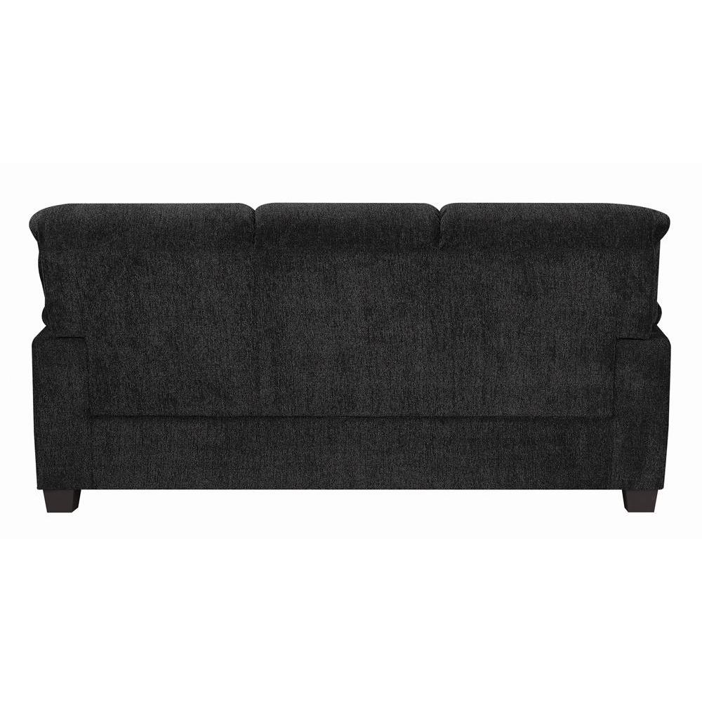 Clementine Upholstered Sofa with Nailhead Trim Grey. Picture 6