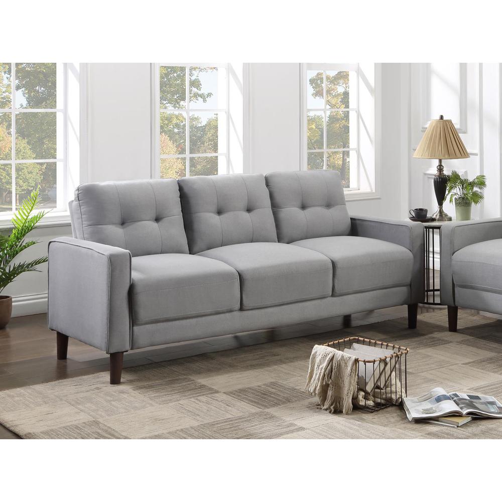 Bowen Upholstered Track Arms Tufted Sofa Grey. Picture 11
