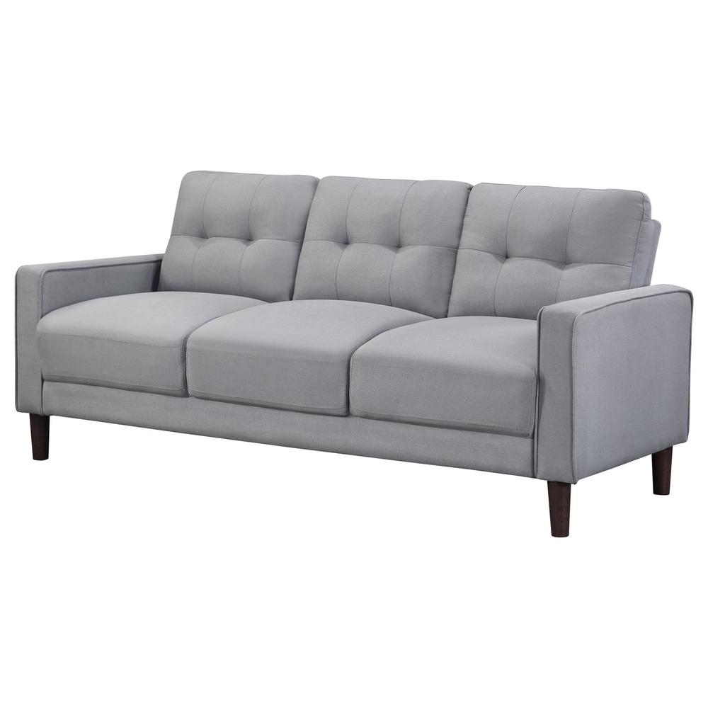 Bowen Upholstered Track Arms Tufted Sofa Grey. Picture 2
