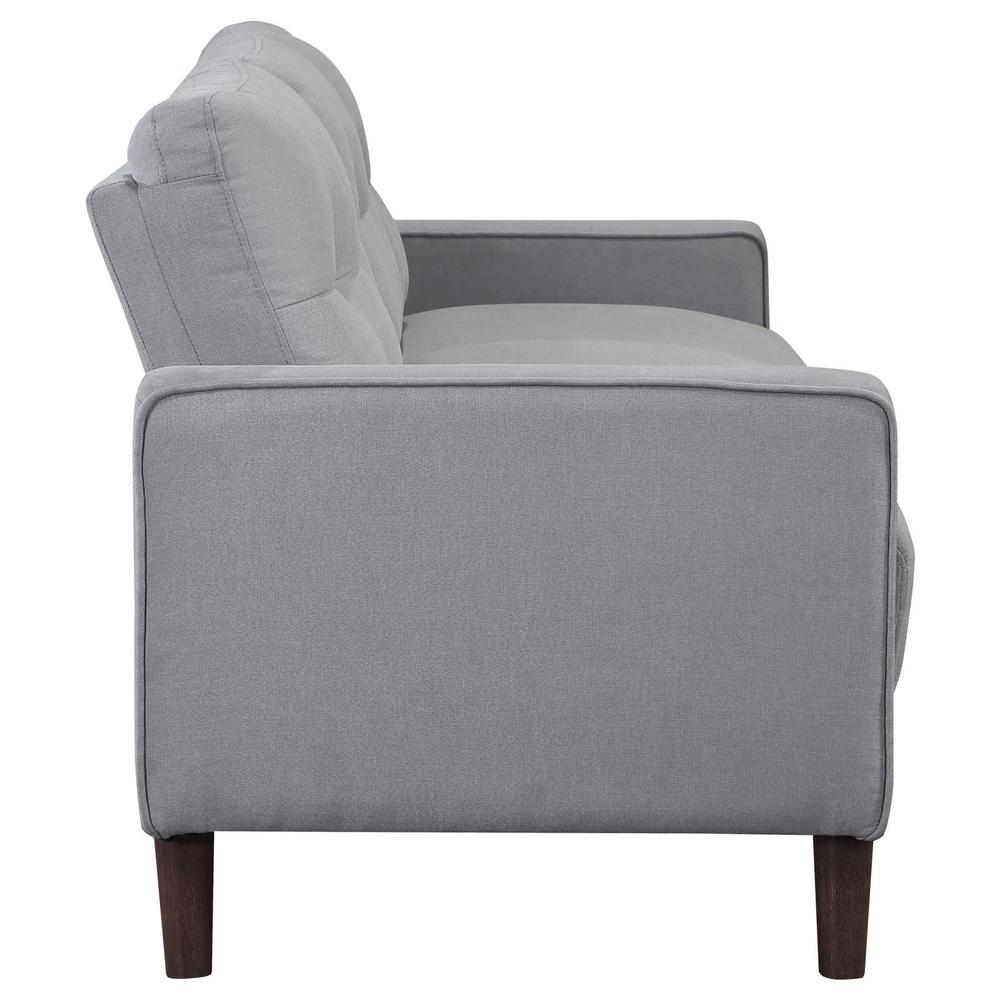 Bowen Upholstered Track Arms Tufted Sofa Grey. Picture 6