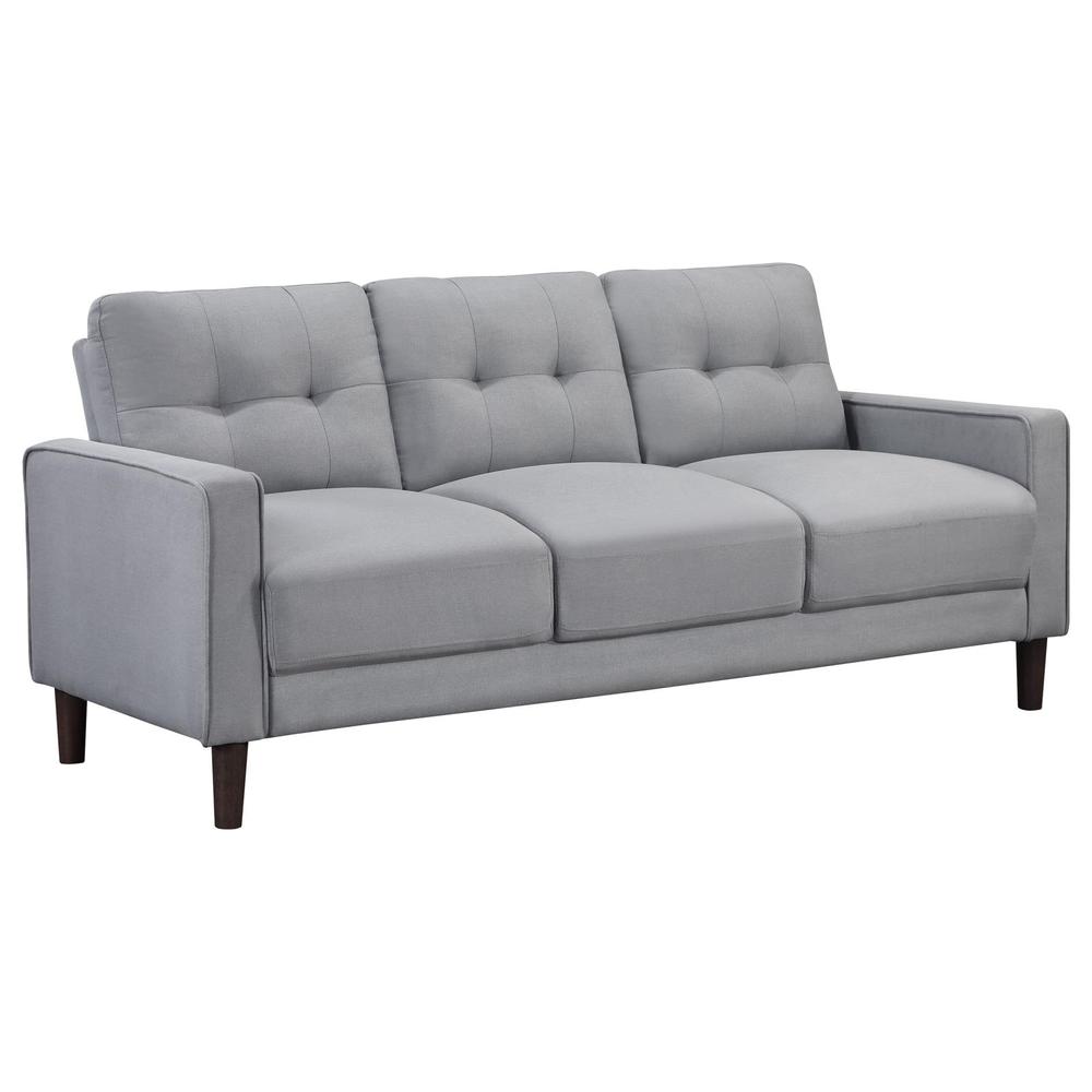 Bowen 2-piece Upholstered Track Arms Tufted Sofa Set Grey. Picture 1