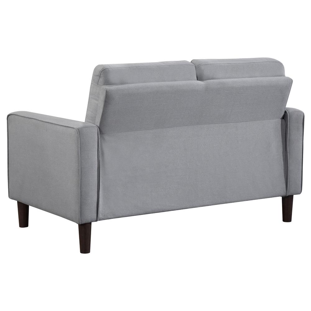 Bowen Upholstered Track Arms Tufted Loveseat Grey. Picture 5