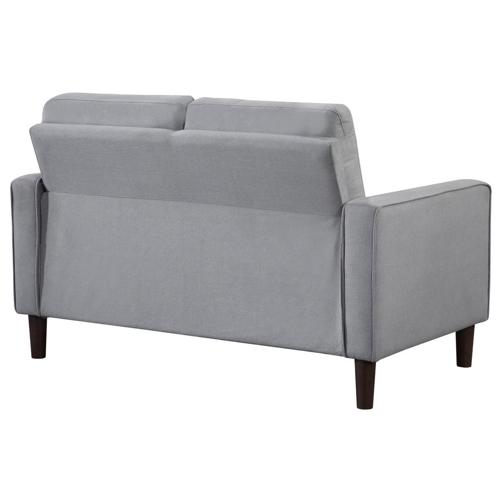 Bowen Upholstered Track Arms Tufted Loveseat Grey. Picture 6