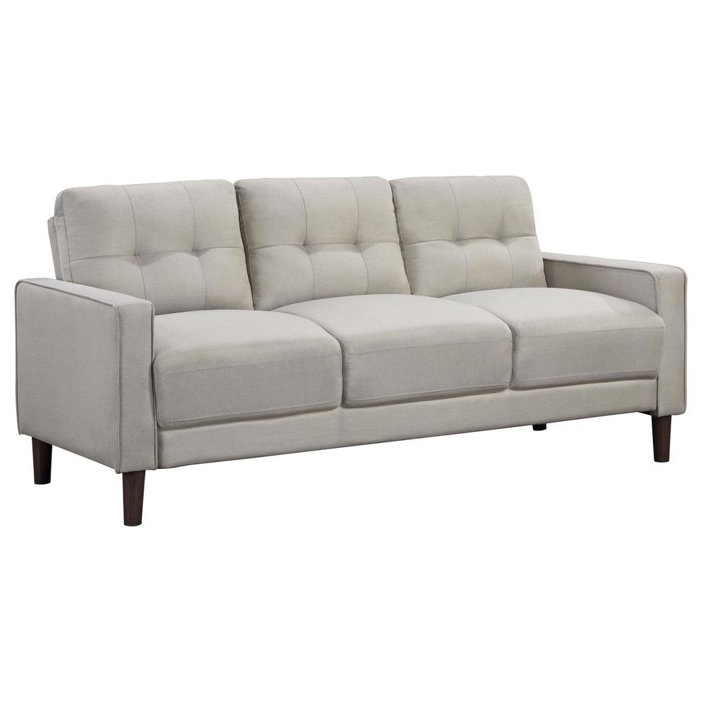 Bowen 2-piece Upholstered Track Arms Tufted Sofa Set Beige. Picture 1