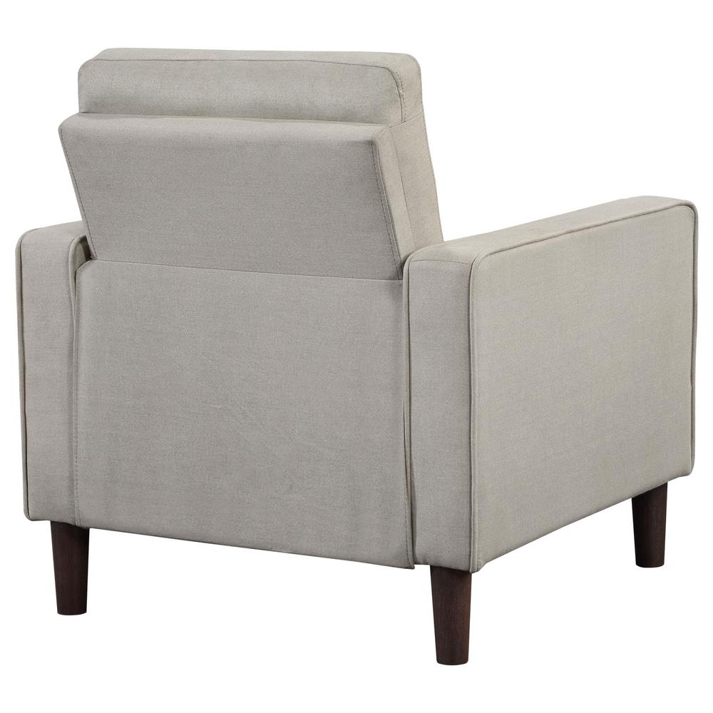 Bowen Upholstered Track Arms Tufted Chair Beige. Picture 5