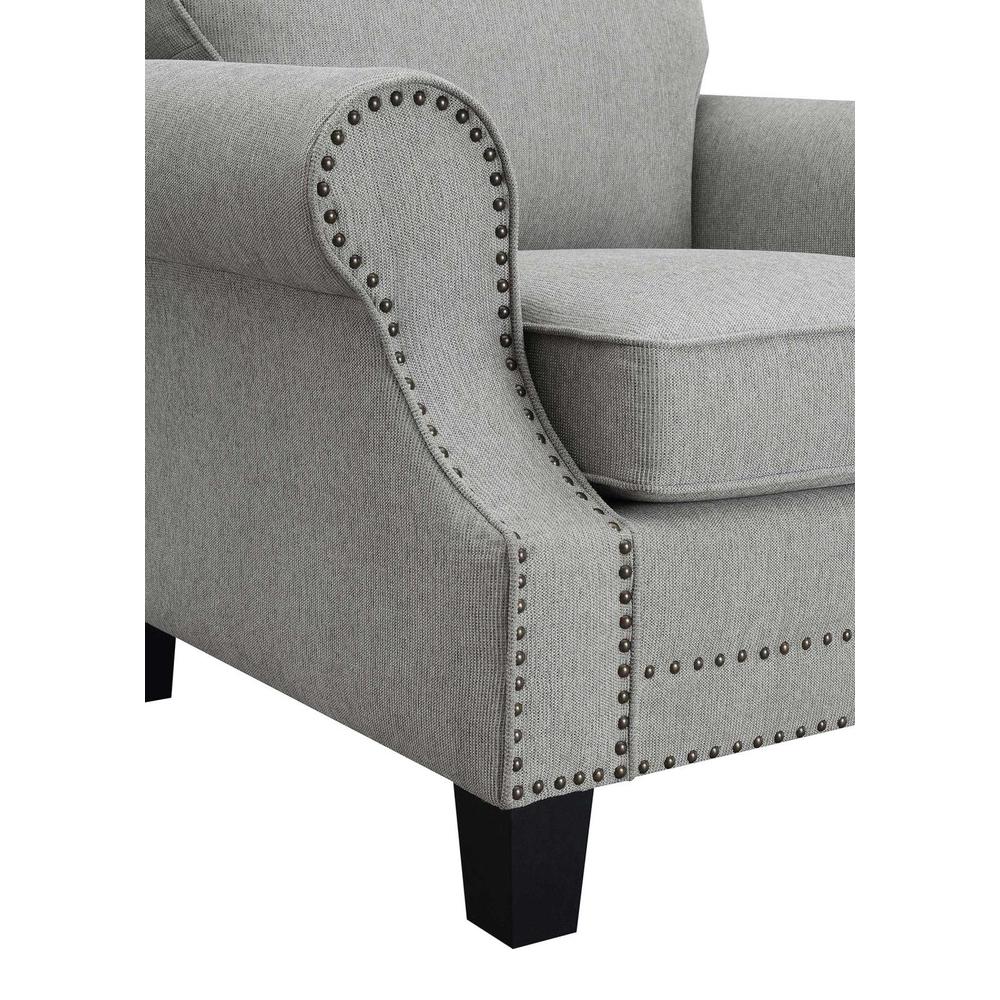 Sheldon Upholstered Chair with Rolled Arms Grey. Picture 9