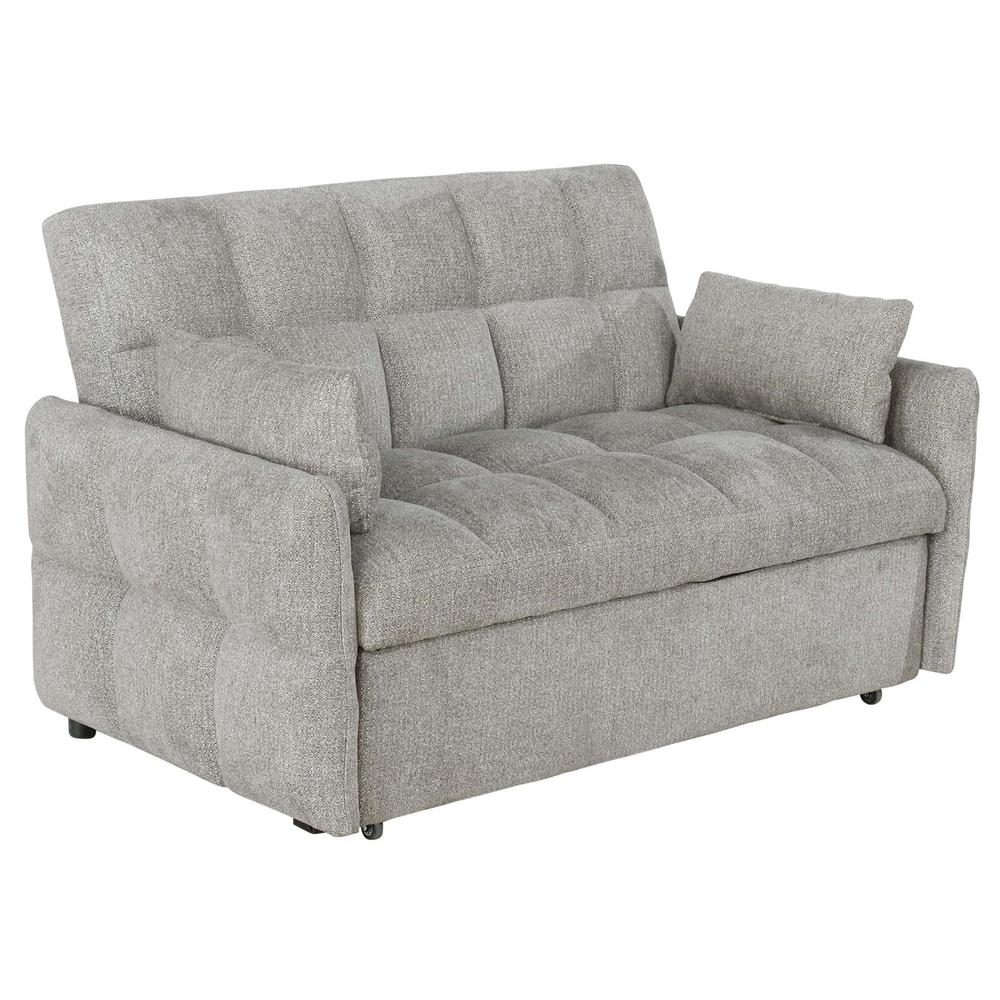 Cotswold Tufted Cushion Sleeper Sofa Bed Light Grey. Picture 4