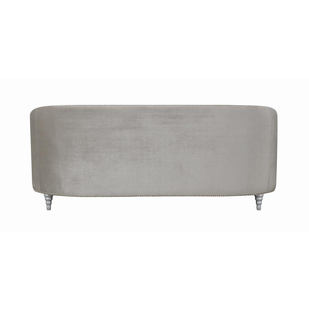 Avonlea Sloped Arm Tufted Sofa Grey. Picture 7