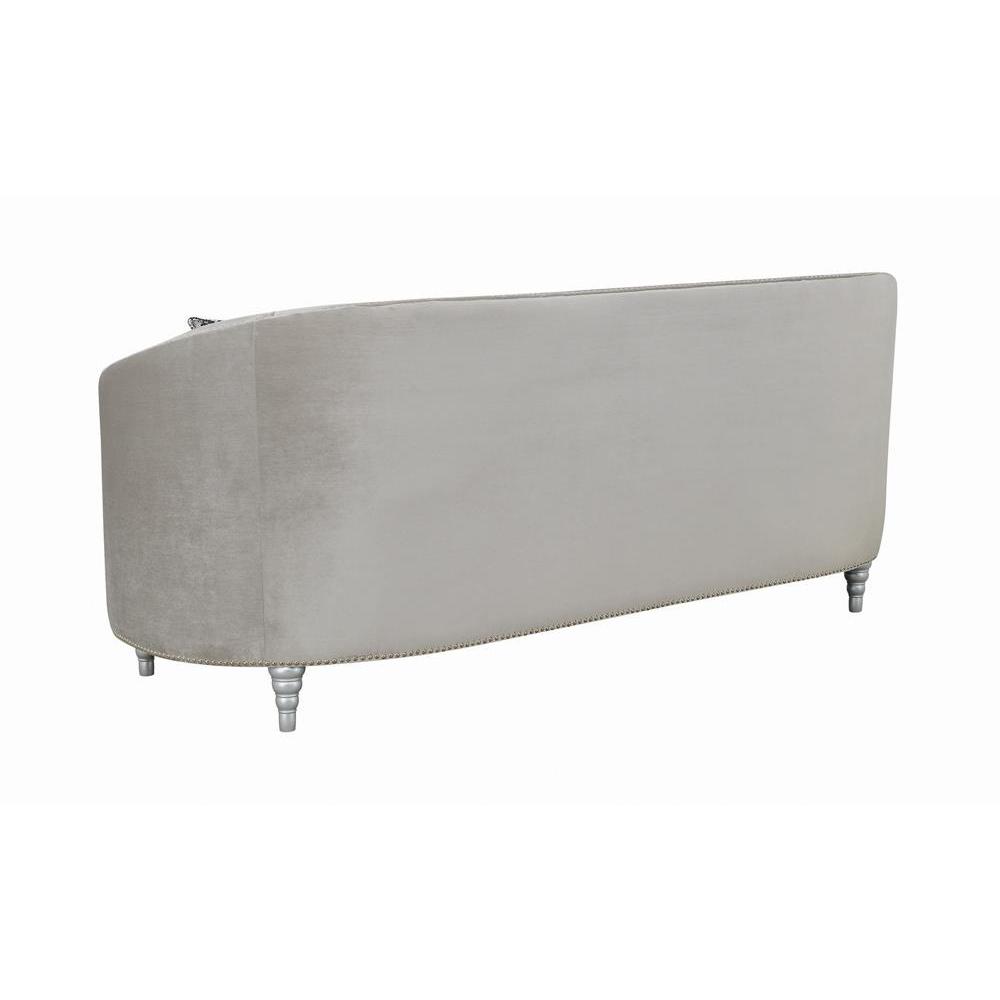 Avonlea Sloped Arm Tufted Sofa Grey. Picture 9