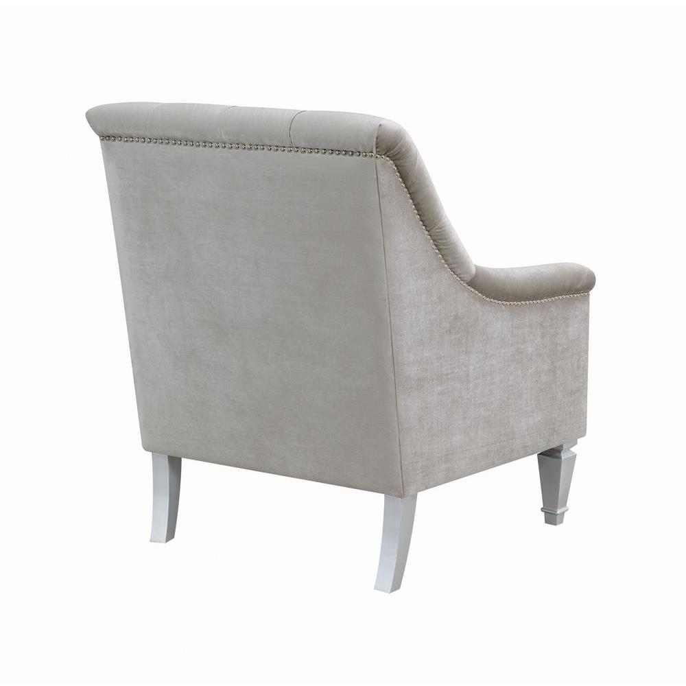 Avonlea Sloped Arm Tufted Chair Grey. Picture 7