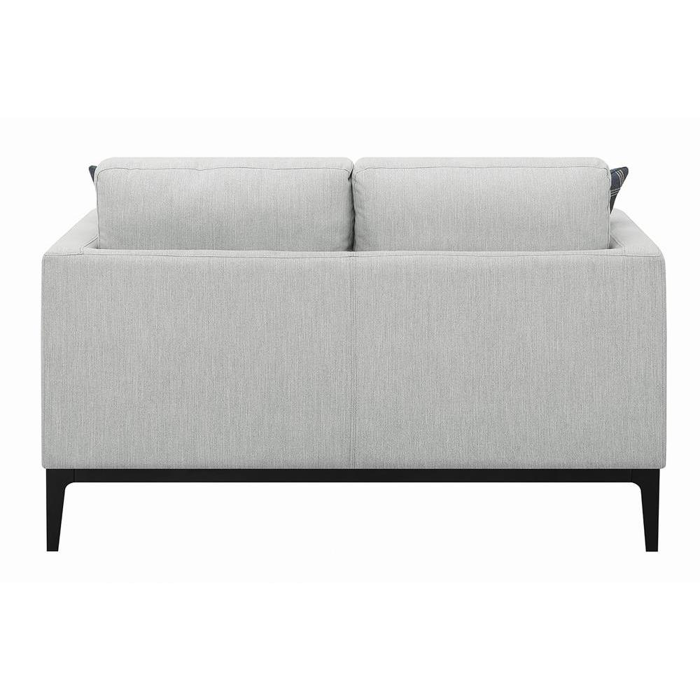 Apperson Cushioned Back Loveseat Light Grey. Picture 5