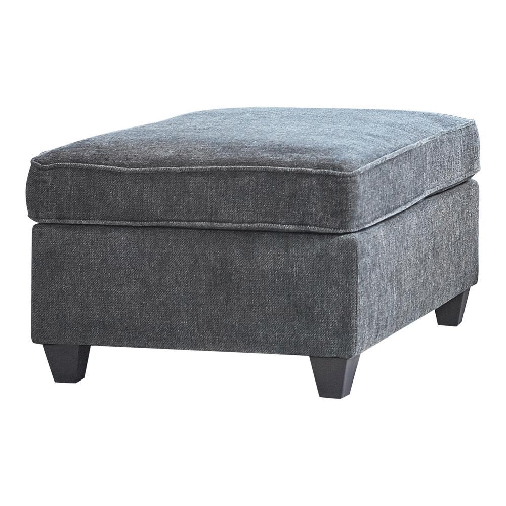 Mccord Upholstered Ottoman Dark Grey. Picture 2