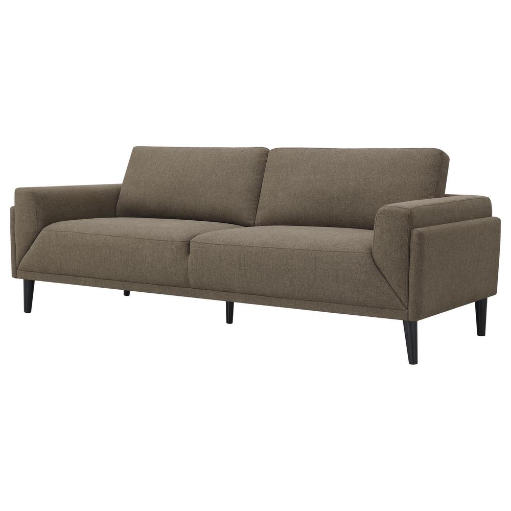 Rilynn Upholstered Track Arms Sofa Brown. Picture 3
