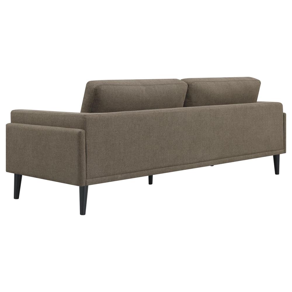Rilynn Upholstered Track Arms Sofa Brown. Picture 5