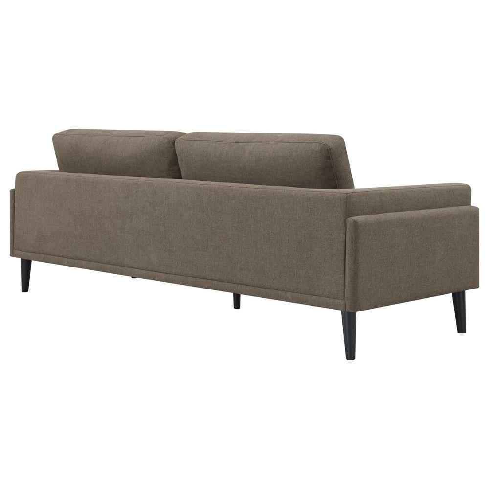Rilynn Upholstered Track Arms Sofa Brown. Picture 6