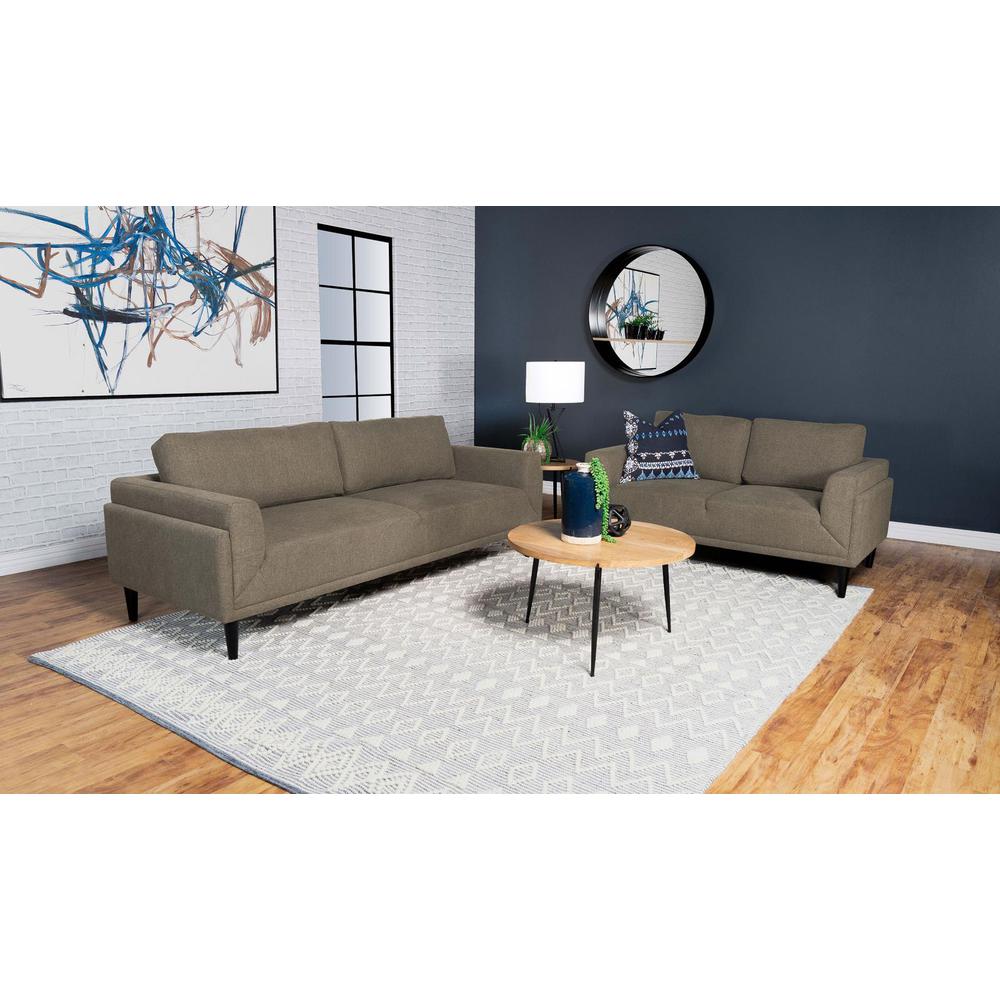 Rilynn 2-piece Upholstered Track Arms Sofa Set Brown. Picture 12