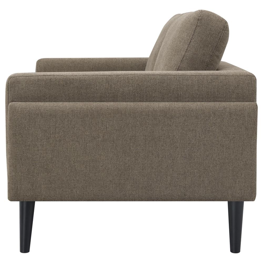 Rilynn Upholstered Track Arms Loveseat Brown. Picture 4