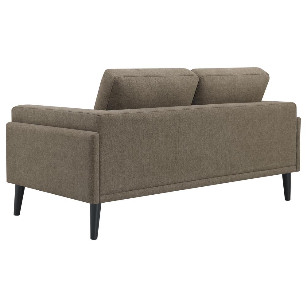 Rilynn Upholstered Track Arms Loveseat Brown. Picture 5