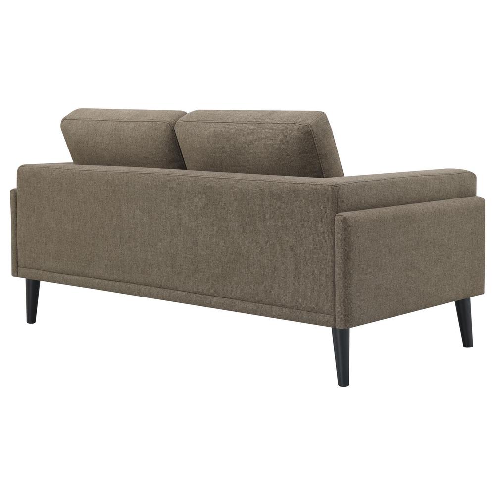 Rilynn Upholstered Track Arms Loveseat Brown. Picture 6