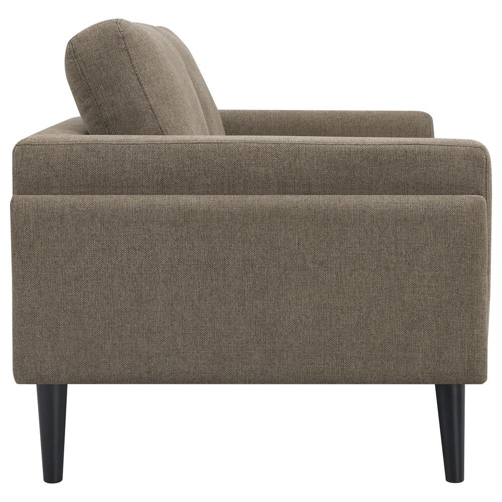 Rilynn Upholstered Track Arms Loveseat Brown. Picture 7