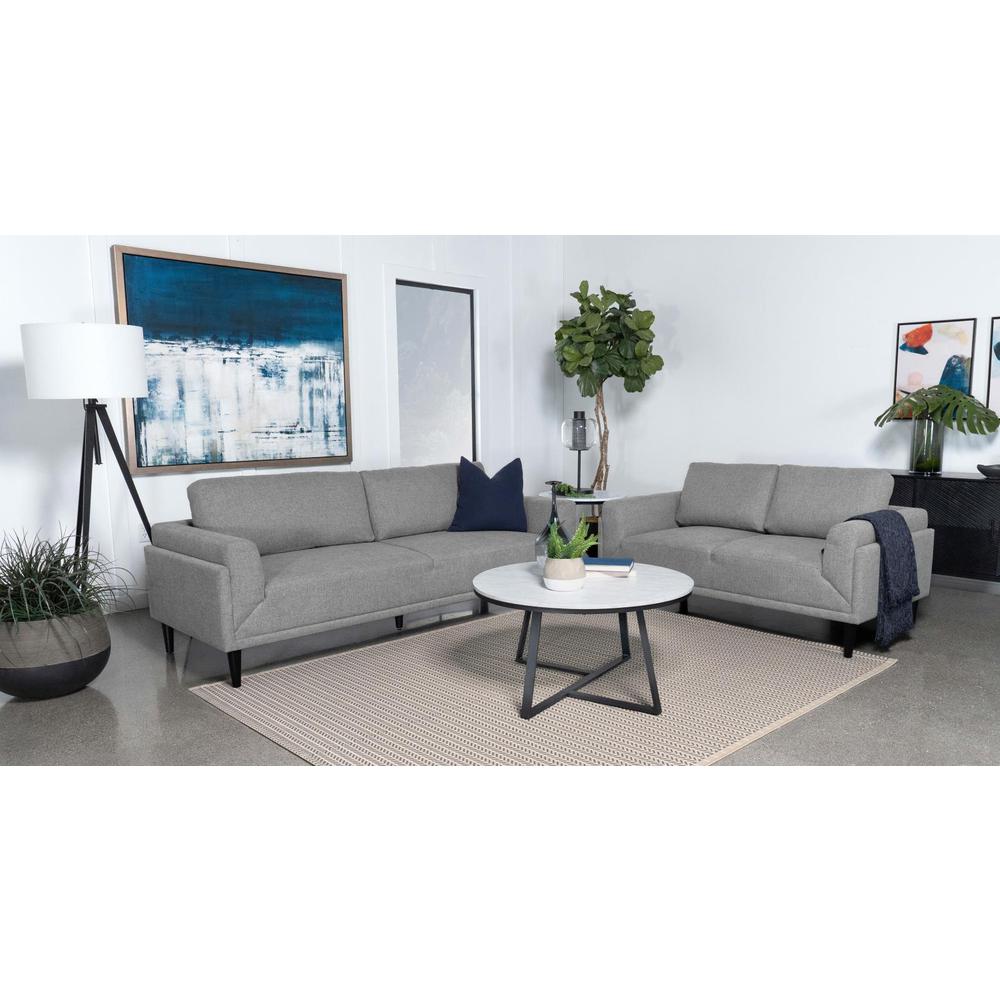 Rilynn 2-piece Upholstered Track Arms Sofa Set Grey. Picture 12