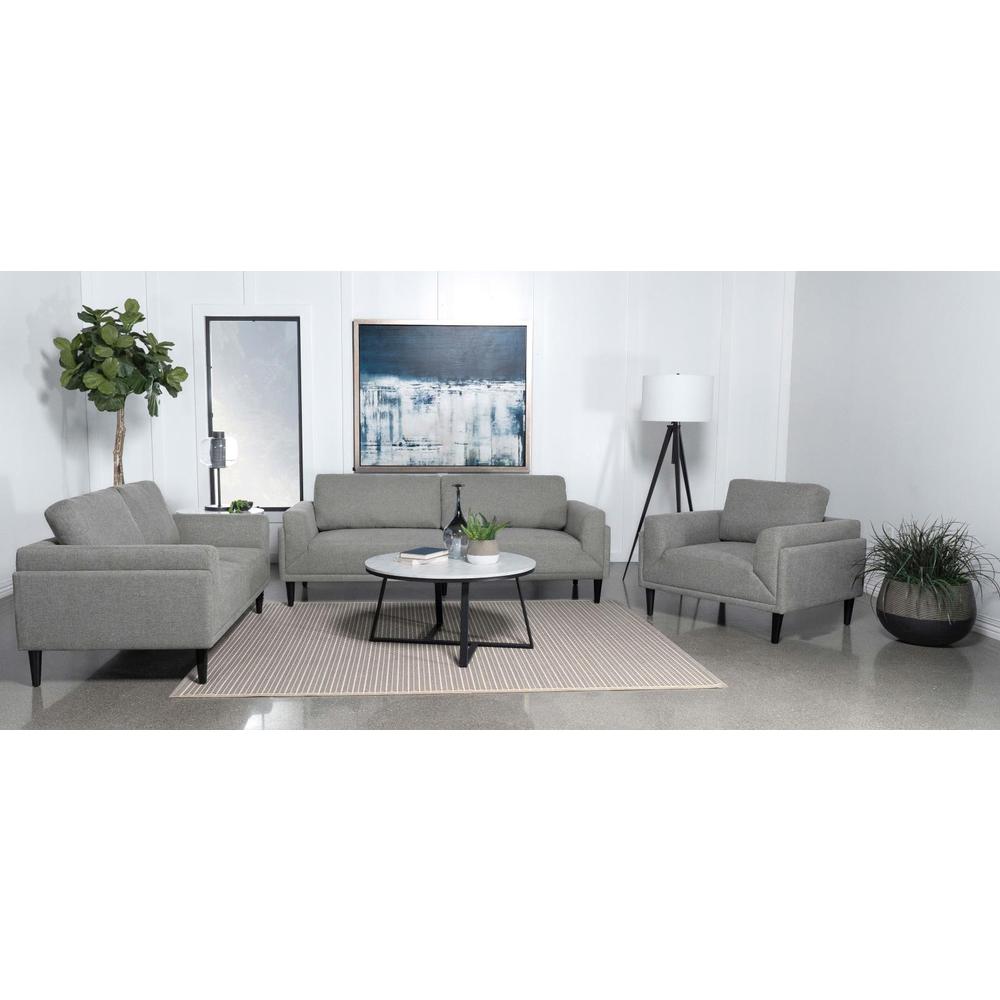 Rilynn 3-piece Upholstered Track Arms Sofa Set Grey. Picture 14
