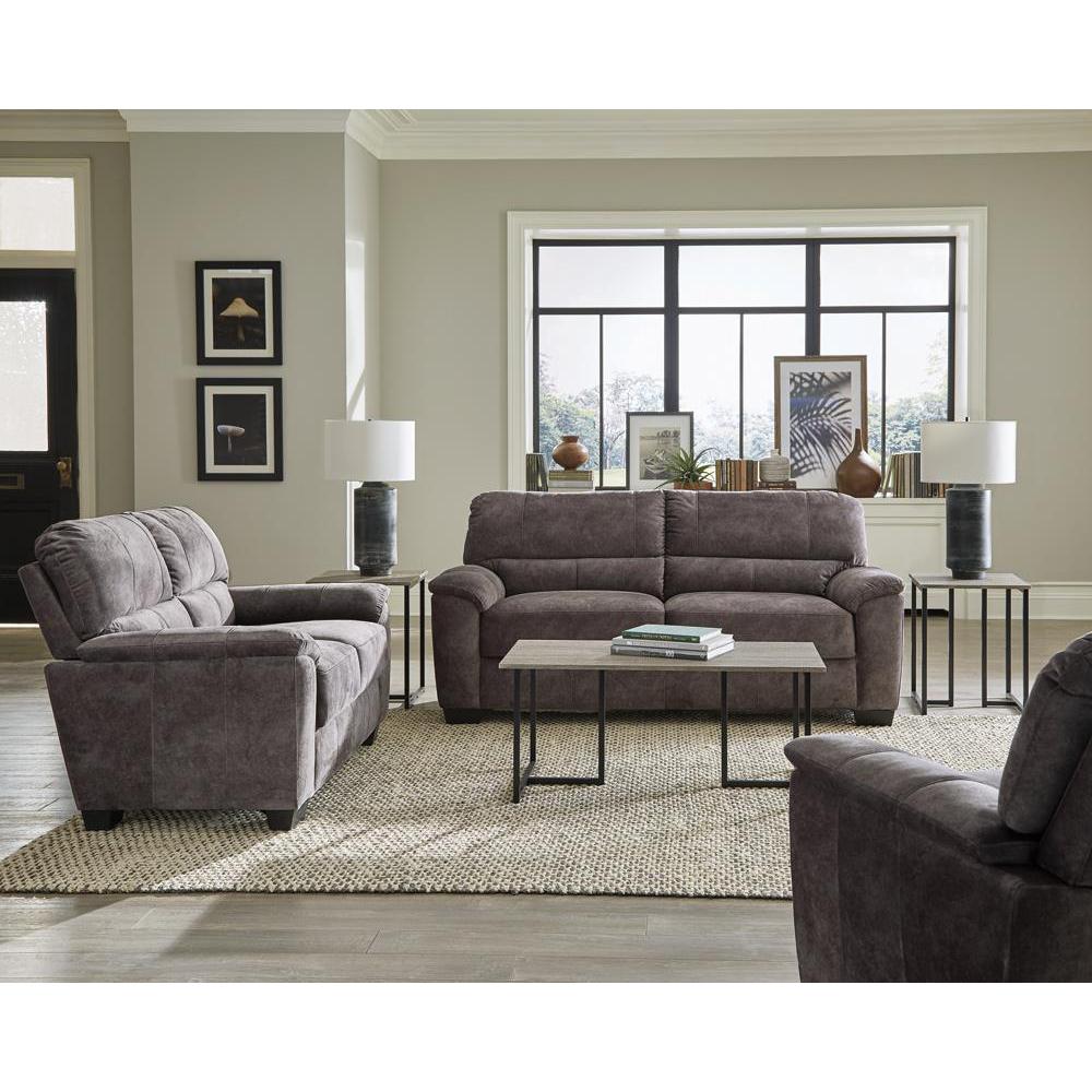 Hartsook 2-piece Pillow Top Arm Living Room Set Charcoal Grey. Picture 1